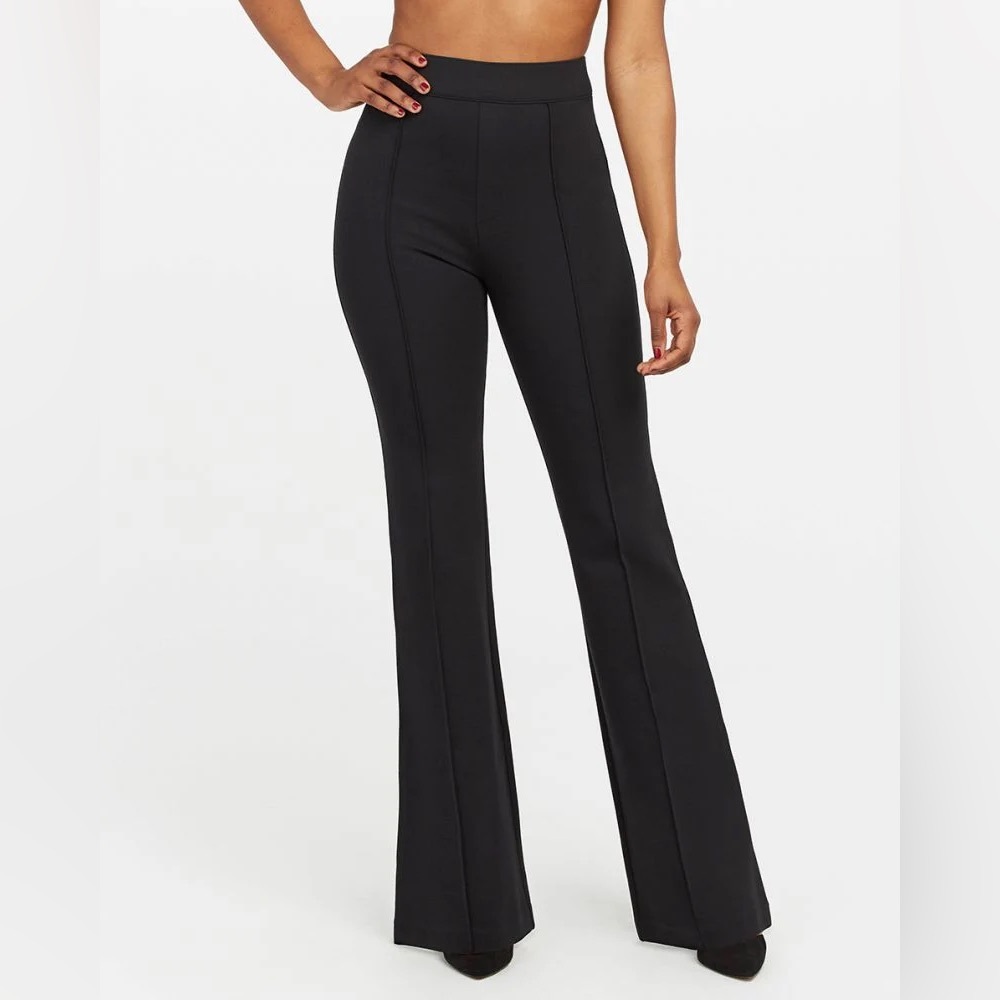 SPANX Flared Black Women's Pants, XL Tall